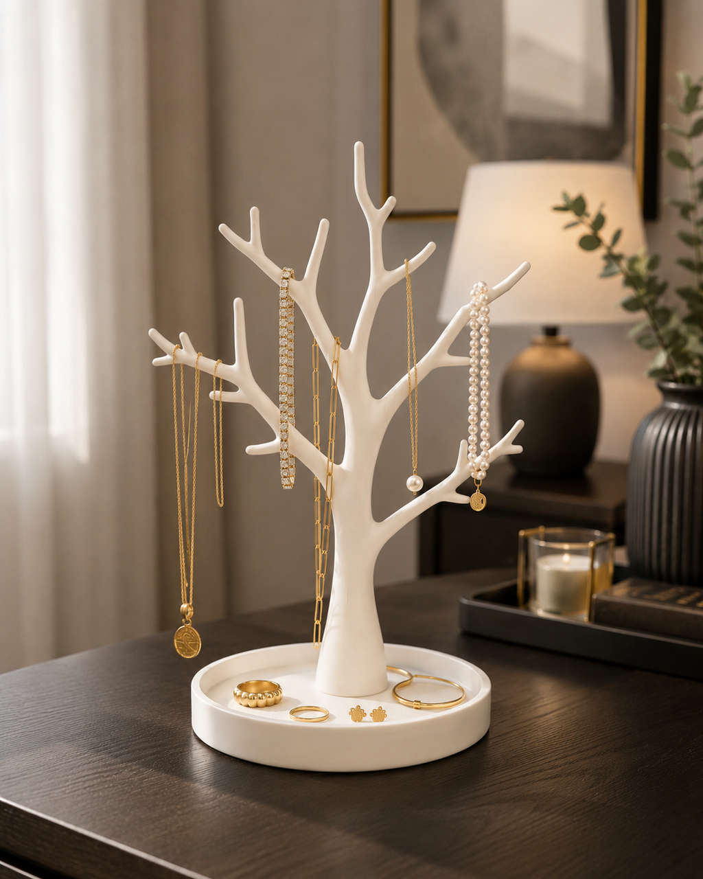 Jewelry Tree Organizer, Necklace Holder, Jewelry Stand, Ring Holder, Bracelet Display, Vanity Decor, Gift for Her