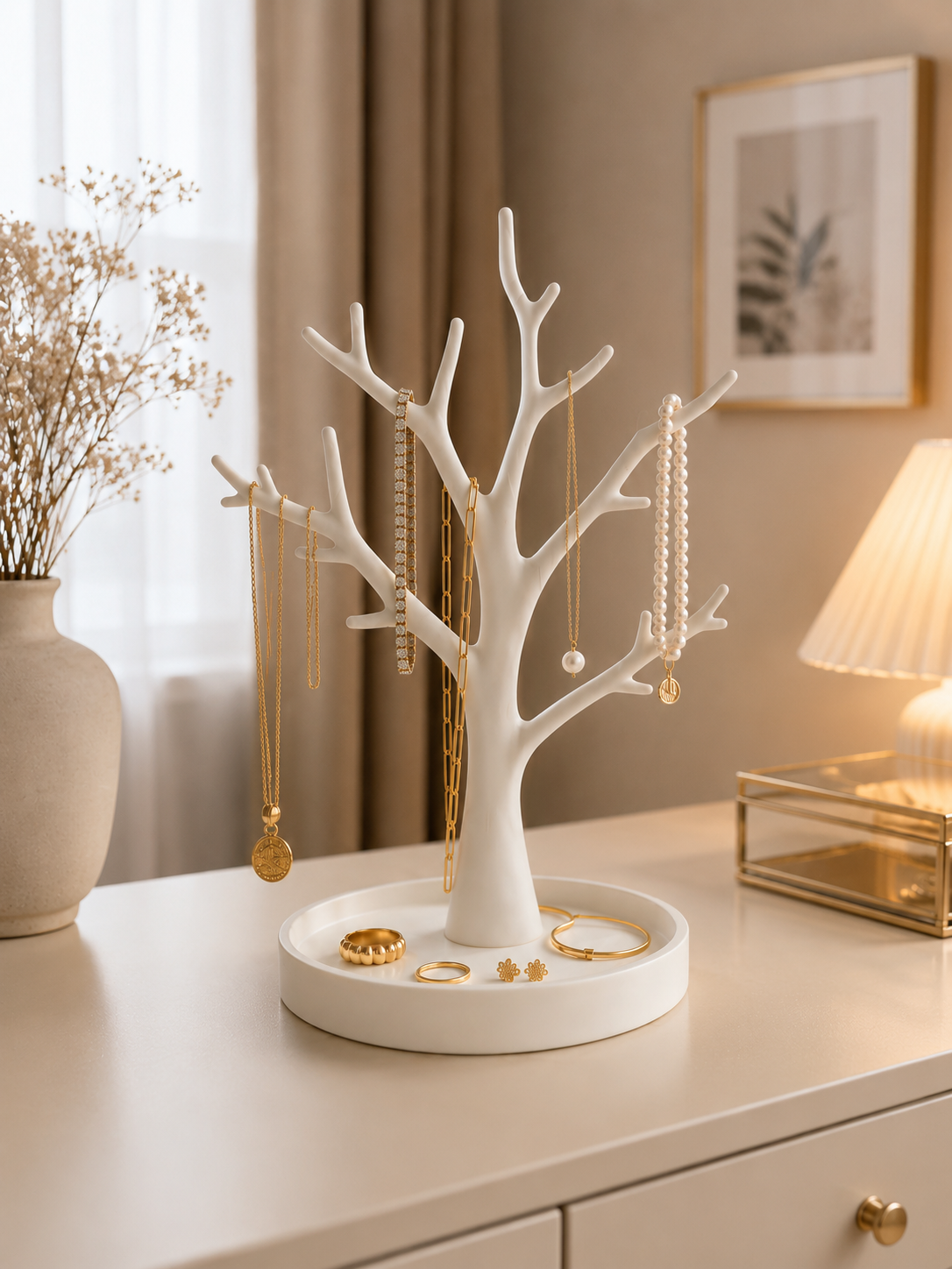 Jewelry Tree Organizer, Necklace Holder, Jewelry Stand, Ring Holder, Bracelet Display, Vanity Decor, Gift for Her