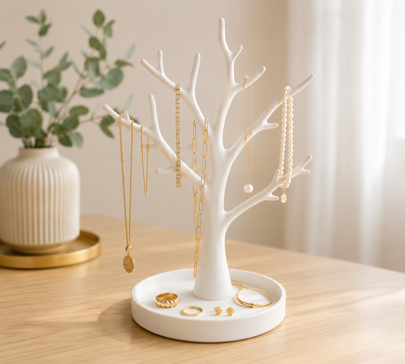 Jewelry Tree Organizer, Necklace Holder, Jewelry Stand, Ring Holder, Bracelet Display, Vanity Decor, Gift for Her