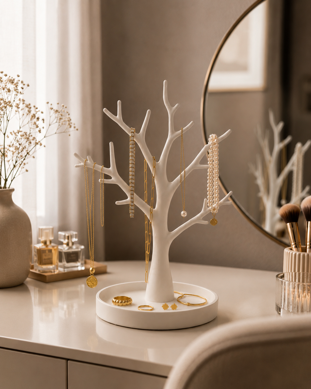 Jewelry Tree Organizer, Necklace Holder, Jewelry Stand, Ring Holder, Bracelet Display, Vanity Decor, Gift for Her