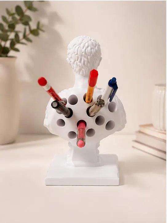 Julius Caesar Bust Pen Holder – Turn Your Desk Into an Ancient Roman Empire