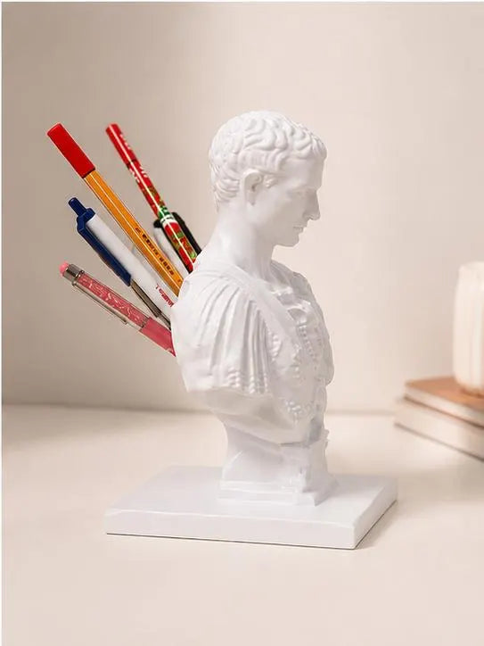 Julius Caesar Bust Pen Holder – Turn Your Desk Into an Ancient Roman Empire