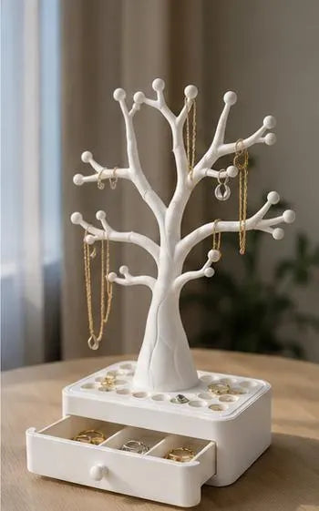 Jewelry Tree Organizer, Necklace Holder, Earring Stand, Ring Display, Jewelry Storage Tray, Decorative Jewelry Holder Gift for Women