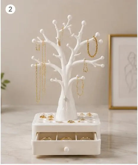 Jewelry Tree Organizer, Necklace Holder, Earring Stand, Ring Display, Jewelry Storage Tray, Decorative Jewelry Holder Gift for Women