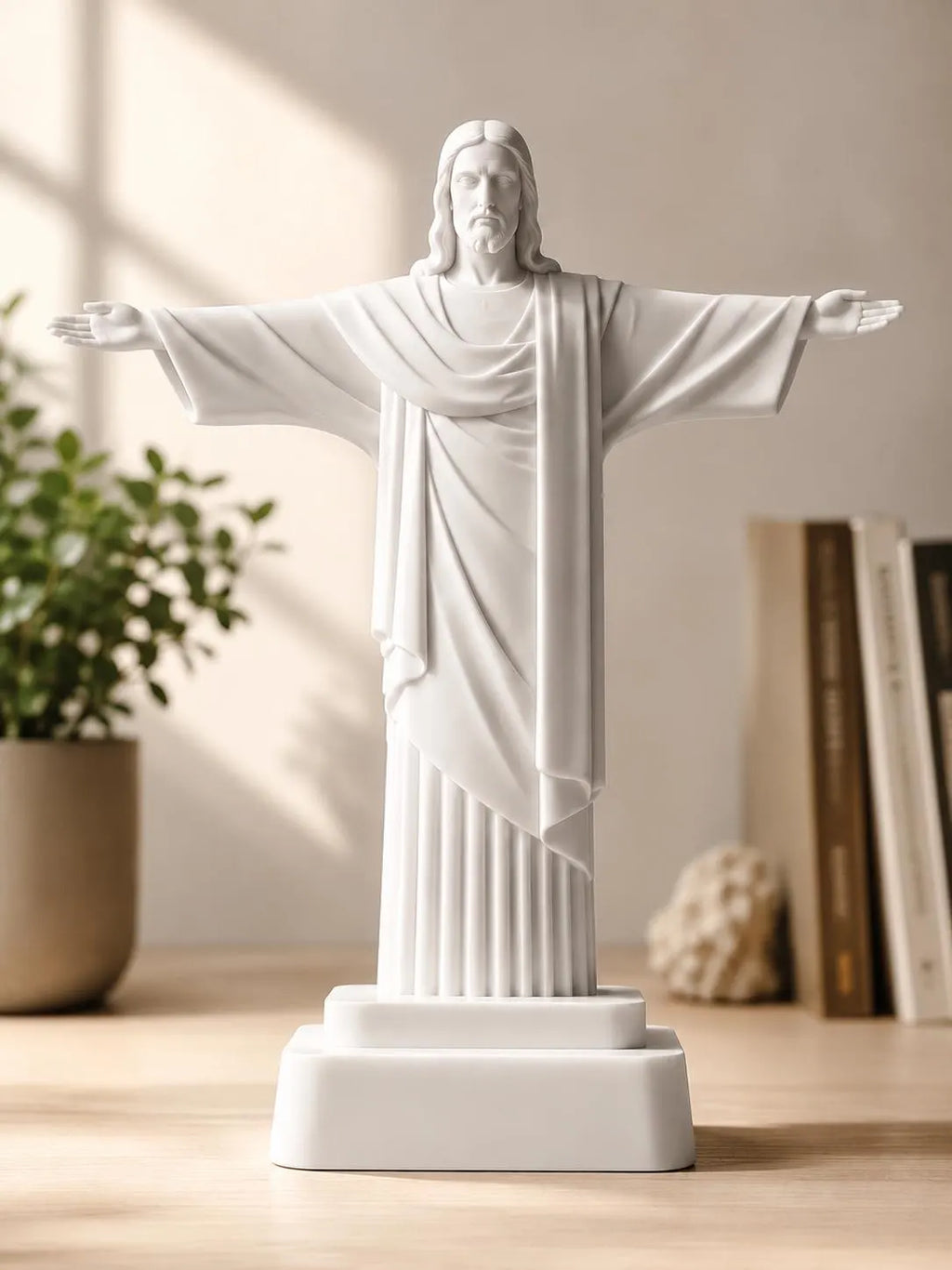 Jesus Statue 3D Printed | Christ the Redeemer Figurine | Christian Home Decor | Religious Gift | Catholic Decor | Desk Shelf Display