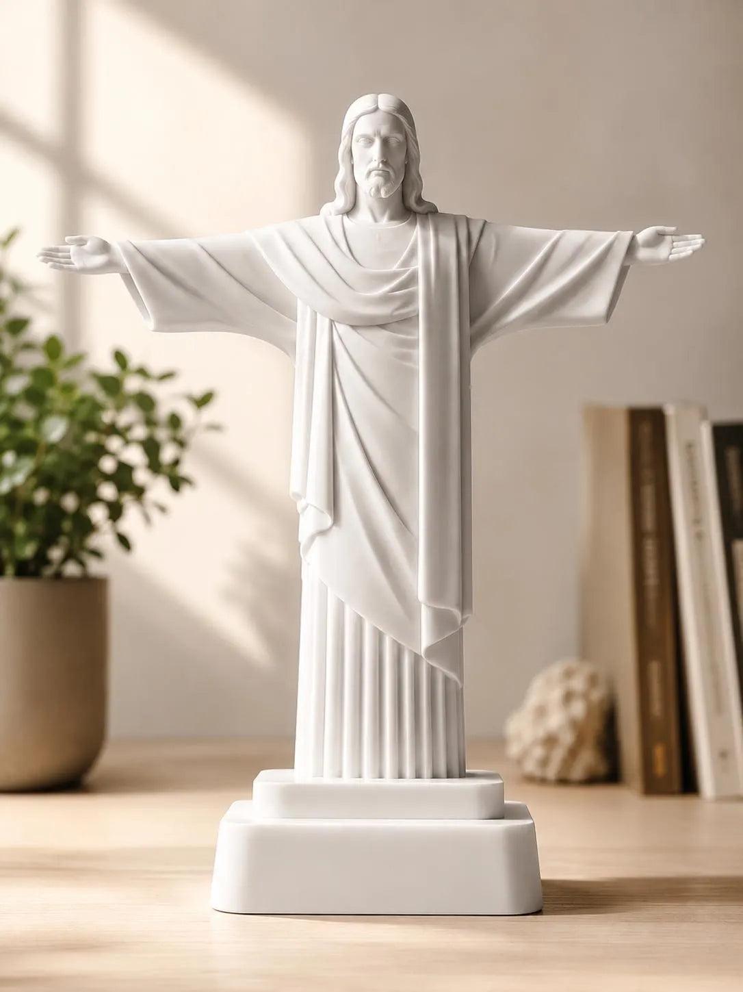 Jesus Statue 3D Printed | Christ the Redeemer Figurine | Christian Home Decor | Religious Gift | Catholic Decor | Desk Shelf Display