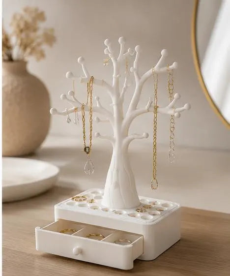 Jewelry Tree Organizer, Necklace Holder, Earring Stand, Ring Display, Jewelry Storage Tray, Decorative Jewelry Holder Gift for Women